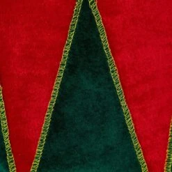 Northlight 25 In. Red And Green Fabric Drum With White Trim Christmas Tree Collar -Northlight Shop northlight christmas tree collars 35688222 1f 1000
