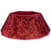 Northlight 26 In. Red Fabric Sequins Hexagonal Christmas Tree Collar -Northlight Shop northlight christmas tree collars 35688232 64 1000