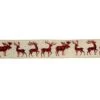 Northlight 2.5 In. X 16 Yds. Buffalo Plaid Deer And Sparkle Burlap Style Wired Craft Ribbon -Northlight Shop northlight christmas tree ribbon 33531401 64 1000