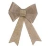 Northlight 11 In. W LED Lighted Brown Burlap Christmas Bow Decoration With Color Changing Lights -Northlight Shop northlight christmas tree ribbon 34902106 64 1000