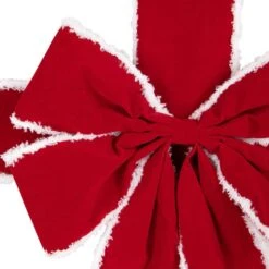 Northlight 14' Red And White Velvet Christmas Ribbon Door Bow -Northlight Shop northlight christmas tree ribbon 35681107 44 1000