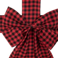 Northlight 14' Red Buffalo Plaid Christmas Ribbon Door Bow -Northlight Shop northlight christmas tree ribbon 35681108 1f 1000