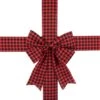 Northlight 14' Red Buffalo Plaid Christmas Ribbon Door Bow -Northlight Shop northlight christmas tree ribbon 35681108 64 1000