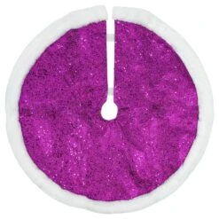 Northlight 20 In. Purple Glittered Mini Christmas Tree Skirt With Faux Fur Trim 7 Northlight 20 In. Purple Glittered Mini Christmas Tree Skirt With Faux Fur Trim -Northlight Shop northlight christmas tree skirts 33530805 c3 1000