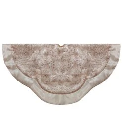 Northlight 48 In. Gold Sequins And Glitter Satin Border Christmas Tree Skirt