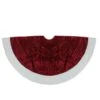 Northlight 48 In. White And Burgundy Plush Christmas Tree Skirt -Northlight Shop northlight christmas tree skirts 34315055 64 1000