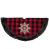 Northlight 48 In. Red And Black Christmas Tree Skirt With Burlap Snowflake -Northlight Shop northlight christmas tree skirts 34316557 64 1000