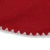 Northlight 26 In. Cardinal Red And White Shell Stitching Mini Christmas Tree Skirt
