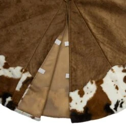 Northlight Corduroy Christmas Tree Skirt With Faux Fur Trim-48in.-Brown -Northlight Shop northlight christmas tree skirts 35766665 1f 1000