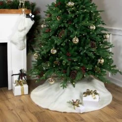 Northlight Polar Bear Faux Fur Christmas Tree Skirt-48in.-White -Northlight Shop northlight christmas tree skirts 35766676 4f 1000