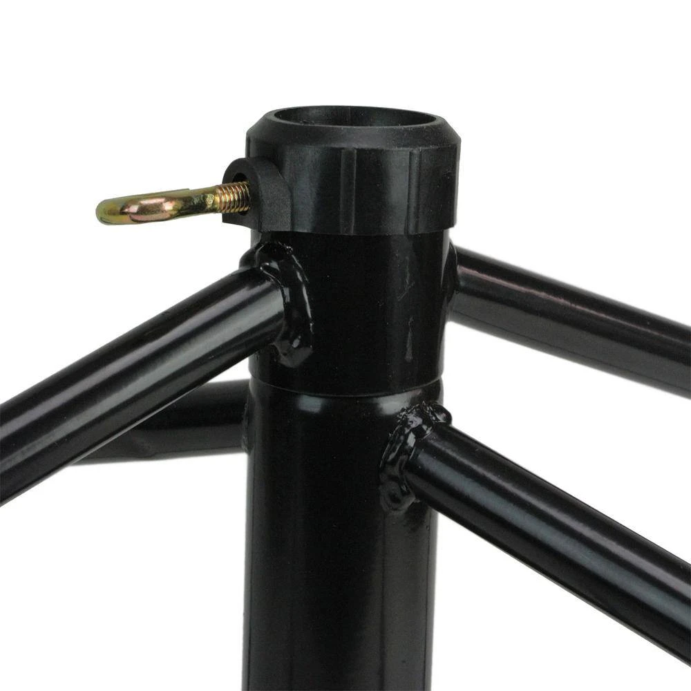 Northlight Black Metal Rolling Christmas Tree Stand For 9 Ft. To 12 Ft. Artificial Trees - 1.25 In. Pole Diameter 2 Northlight Black Metal Rolling Christmas Tree Stand For 9 Ft. To 12 Ft. Artificial Trees - 1.25 In. Pole Diameter - Image 2