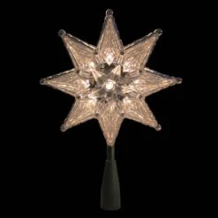 Northlight 8 In. Silver Mosaic 8-Point Star Christmas Tree Topper - Clear Lights -Northlight Shop northlight christmas tree toppers 32606245 4f 1000