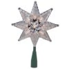 Northlight 8 In. Silver Mosaic 8-Point Star Christmas Tree Topper - Clear Lights -Northlight Shop northlight christmas tree toppers 32606245 64 1000