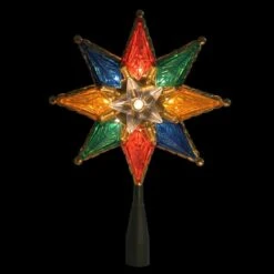 Northlight 8 In. Multi-Color Mosaic 8-Point Star Christmas Tree Topper - Clear Lights -Northlight Shop northlight christmas tree toppers 32606315 4f 1000