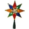 Northlight 8 In. Multi-Color Mosaic 8-Point Star Christmas Tree Topper - Clear Lights -Northlight Shop northlight christmas tree toppers 32606315 64 1000