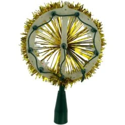 Northlight 7 In. Silver Tinsel Snowflake Starburst Christmas Tree Topper - Multi Lights -Northlight Shop northlight christmas tree toppers 32606339 1f 1000