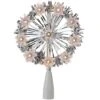 Northlight 7 In. Silver Tinsel Snowflake Starburst Christmas Tree Topper - Clear Lights -Northlight Shop northlight christmas tree toppers 32606340 64 1000