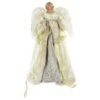 Northlight 18 In. Lighted White And Gold Angel In A Dress Christmas Tree Topper - Warm White Lights -Northlight Shop northlight christmas tree toppers 34308687 64 1000
