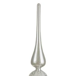 Northlight 14.75 In. Silver And White Glitter Glass Finial Christmas Tree Topper -Northlight Shop northlight christmas tree toppers 34313372 c3 1000