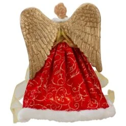 Northlight 12 In. Lighted Red And Green Angel With Wings Christmas Tree Topper - Clear Lights -Northlight Shop northlight christmas tree toppers 34850968 1f 1000
