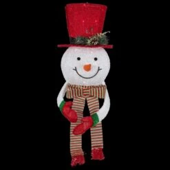 Northlight 21.5 In. Lighted Snowman With Red Top Hat Christmas Tree Topper -Northlight Shop northlight christmas tree toppers 35250567 4f 1000