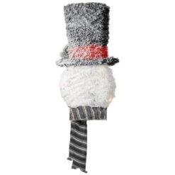 Northlight 25 In. Lighted Snowman With Black Frosted Top Hat Christmas Tree Topper -Northlight Shop northlight christmas tree toppers 35250569 76 1000