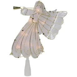 Northlight 10 In. Gold Angel Tree Topper Warm White Lights 12 Northlight 10 In. Gold Angel Tree Topper Warm White Lights -Northlight Shop northlight christmas tree toppers 35680737 44 1000