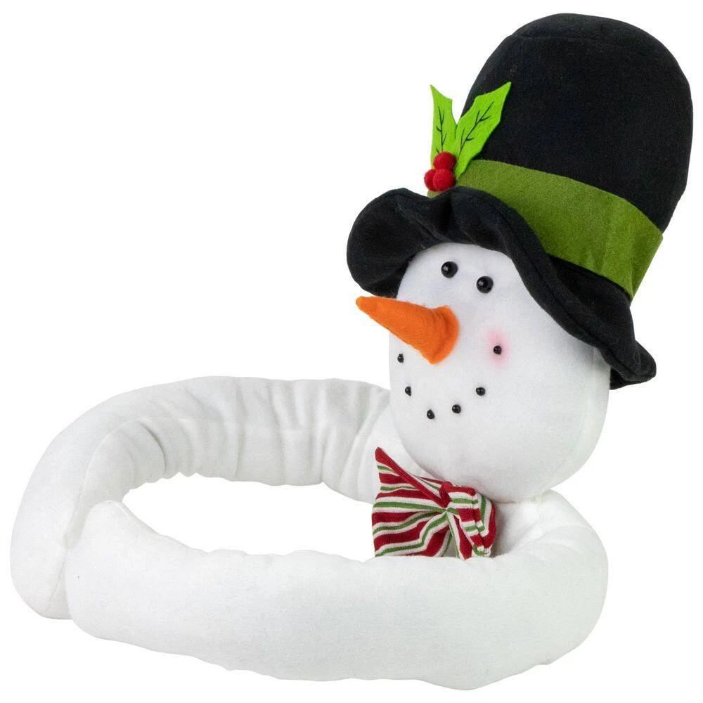 Northlight 25 In. Plush Snowman Christmas Tree Topper Unlit 4 Northlight 25 In. Plush Snowman Christmas Tree Topper Unlit - Image 4