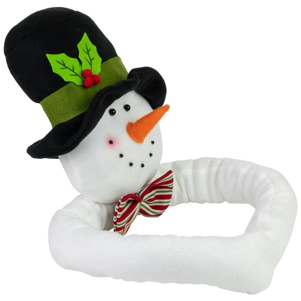 Northlight 25 In. Plush Snowman Christmas Tree Topper Unlit 3 Northlight 25 In. Plush Snowman Christmas Tree Topper Unlit - Image 3