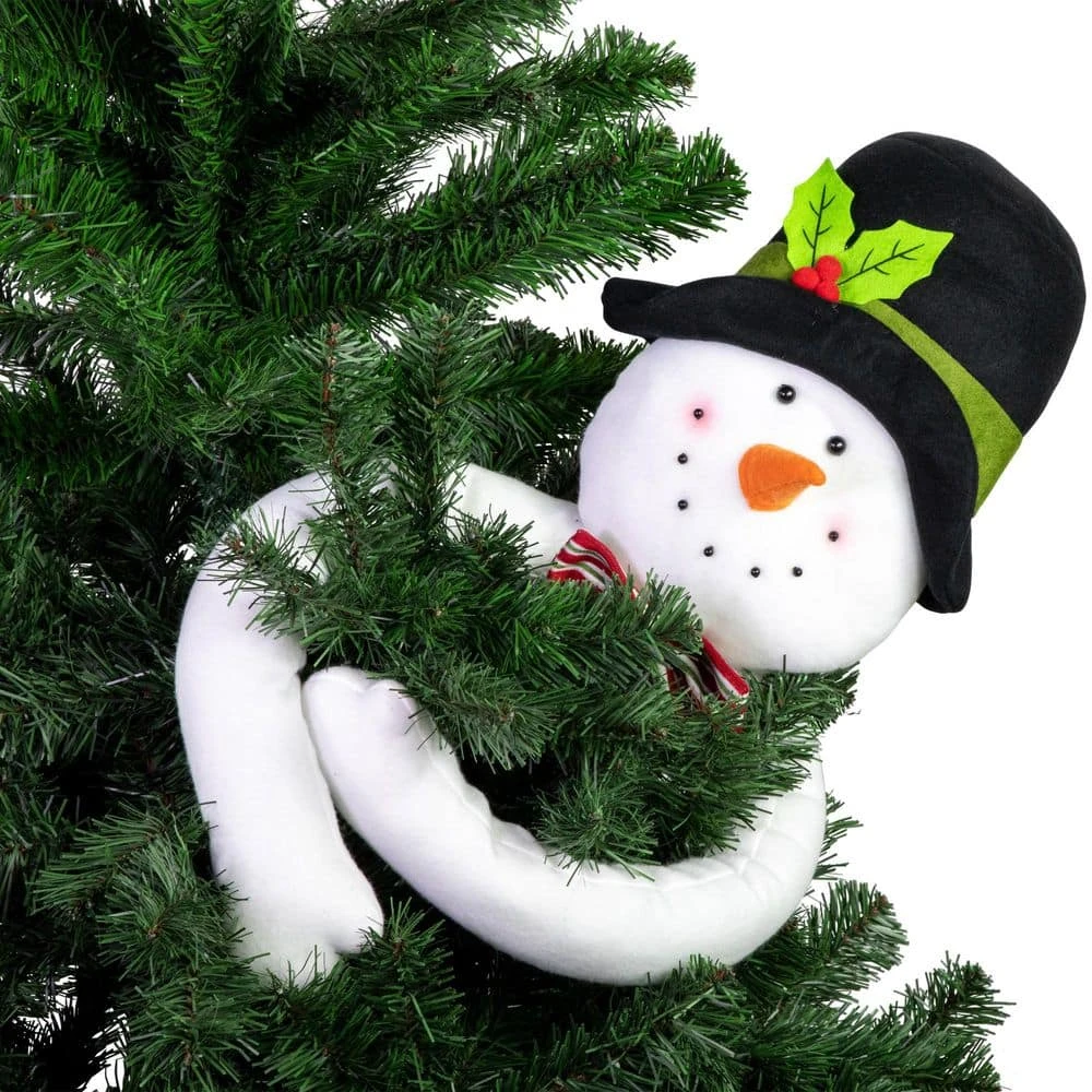 Northlight 25 In. Plush Snowman Christmas Tree Topper Unlit 7 Northlight 25 In. Plush Snowman Christmas Tree Topper Unlit - Image 7