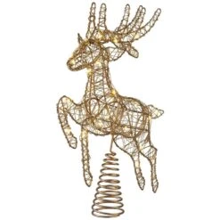 Northlight LED Lighted Reindeer Christmas Tree Topper-13 In. Gold-Warm White Lights -Northlight Shop northlight christmas tree toppers 35764509 1f 1000