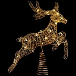 Northlight LED Lighted Reindeer Christmas Tree Topper-13 In. Gold-Warm White Lights -Northlight Shop northlight christmas tree toppers 35764509 4f 1000
