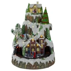 Northlight 17 In. LED Lighted And Animated Christmas Village With Moving Train