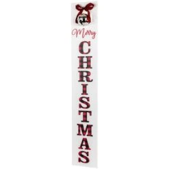 Northlight 35 In. Plaid In. Merry Christmas In. Porch Board Sign Decoration With Large Jingle Bell -Northlight Shop northlight christmas wall decorations 35706218 4f 1000