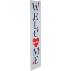 Northlight 38 In. Welcome Valentine's Day Wooden Porch Board Sign Decoration -Northlight Shop northlight christmas wall decorations 35737613 4f 1000