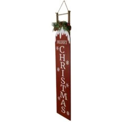 Northlight Snow Sled Merry Christmas Porch Sign - 55 .75 In. -Northlight Shop northlight christmas wall decorations 35765869 1f 1000