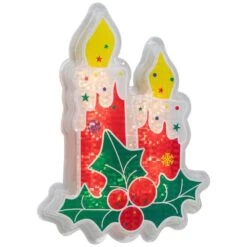 Northlight 12 In. Red Lighted Berry Candle Christmas Window Silhouette Decoration -Northlight Shop northlight christmas window decorations 32913606 1f 1000