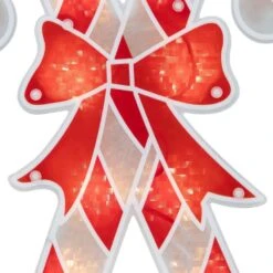 Northlight 12 In. Lighted Red And White Holographic Candy Cane Christmas Window Silhouette Decor -Northlight Shop northlight christmas window decorations 32913609 fa 1000