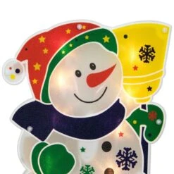 Northlight 12.5 In. Lighted White Snowman Christmas Window Silhouette Decor -Northlight Shop northlight christmas window decorations 32913610 fa 1000