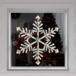 Northlight 15.5 In. Lighted Snowflake Christmas Window Silhouette -Northlight Shop northlight christmas window decorations 33406533 31 1000