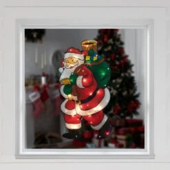 Northlight 17.75 In. Lighted Santa Claus Christmas Window Silhouette -Northlight Shop northlight christmas window decorations 33406668 31 1000