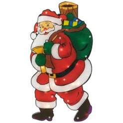 Northlight 17.75 In. Lighted Santa Claus Christmas Window Silhouette