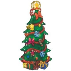 Northlight 17.75 In. Lighted Christmas Tree With Presents Window Silhouette -Northlight Shop northlight christmas window decorations 33406670 4f 1000