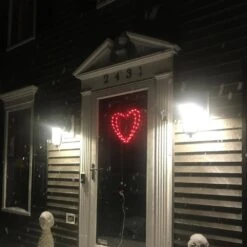 Northlight 15.5 In. H X 17 In. L Lighted Valentine's Day Double Heart Window Silhouette Decoration -Northlight Shop northlight christmas window decorations 34175082 31 1000