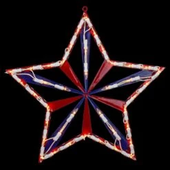 Northlight 14 In. Lighted Red White And Blue 4th Of July Star Window Silhouette Decoration