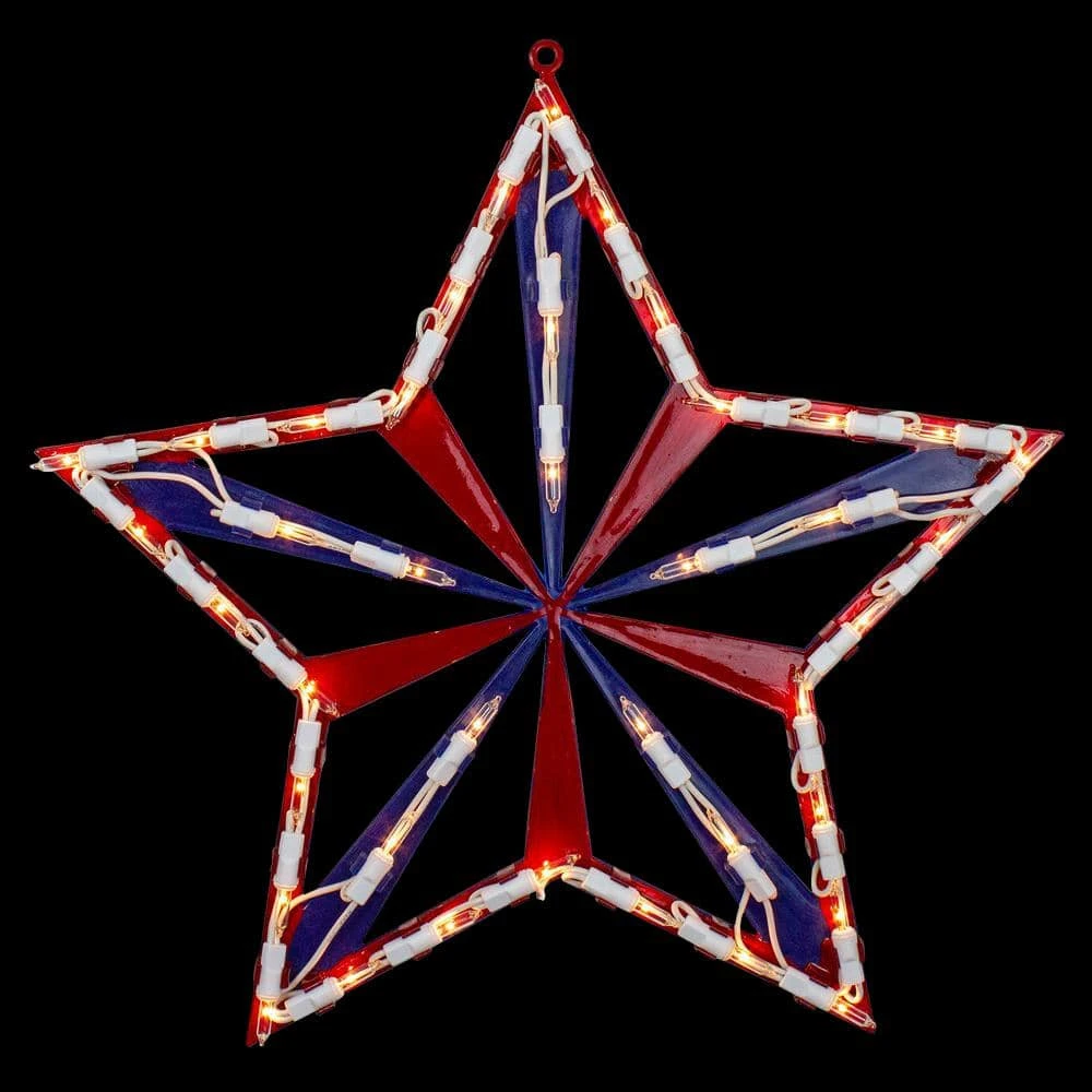 Northlight 14 In. Lighted Red White And Blue 4th Of July Star Window Silhouette Decoration 1 Northlight 14 In. Lighted Red White And Blue 4th Of July Star Window Silhouette Decoration