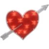 Northlight 11 In. H X 18 In. L Lighted Red Heart With Arrow Valentine's Day Window Silhouette Decoration -Northlight Shop northlight christmas window decorations 34175089 64 1000