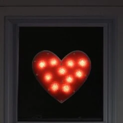Northlight 12 In. H X 13 In. L Lighted Valentine's Day Shimmering Red Heart Window Silhouette Decoration 7 Northlight 12 In. H X 13 In. L Lighted Valentine's Day Shimmering Red Heart Window Silhouette Decoration -Northlight Shop northlight christmas window decorations 34175102 31 1000