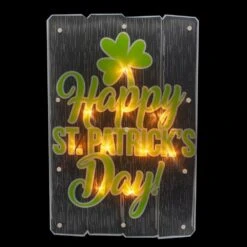 Northlight 17 In. Lighted Happy St. Patrick's Day Window Silhouette Decoration -Northlight Shop northlight christmas window decorations 34175103 e1 1000