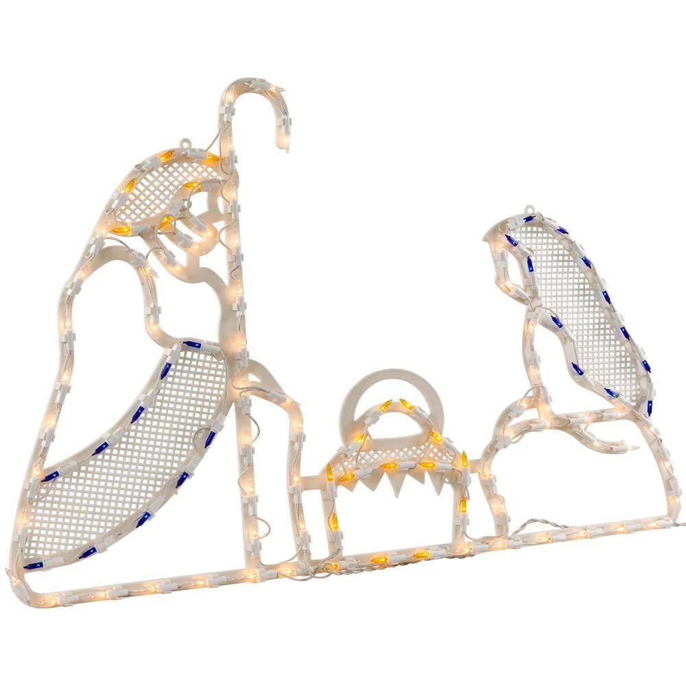 Northlight 20 In. Lighted Holy Family Nativity Scene Christmas Window Silhouette 3 Northlight 20 In. Lighted Holy Family Nativity Scene Christmas Window Silhouette - Image 3